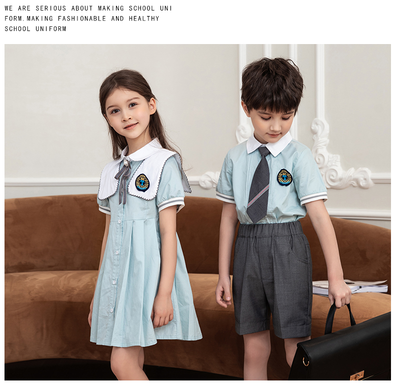 British style kindergarten uniforms for primary and secondary school students class uniforms set 216-7011