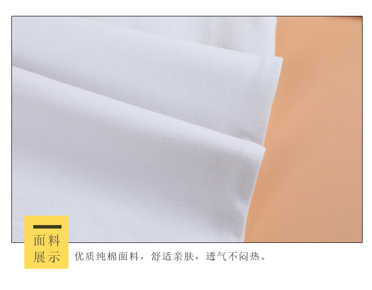 Boys and girls polo shirt short-sleeved cotton white T-shirt lapel white school uniform top G08-PL8030