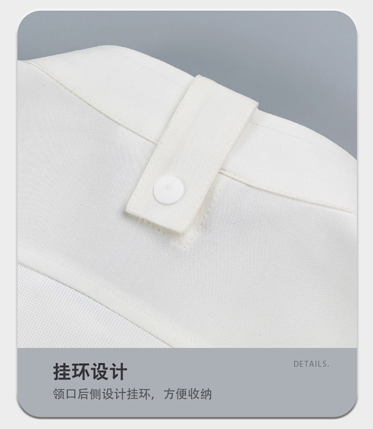 Three-quarter sleeves adjustable concealed placket short-sleeved chef uniform H01-24002