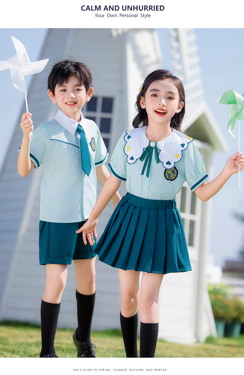 Comfortable and simple lapel British style school uniform suit 215-889