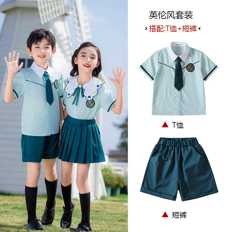 Comfortable and simple lapel British style school uniform suit 215-889