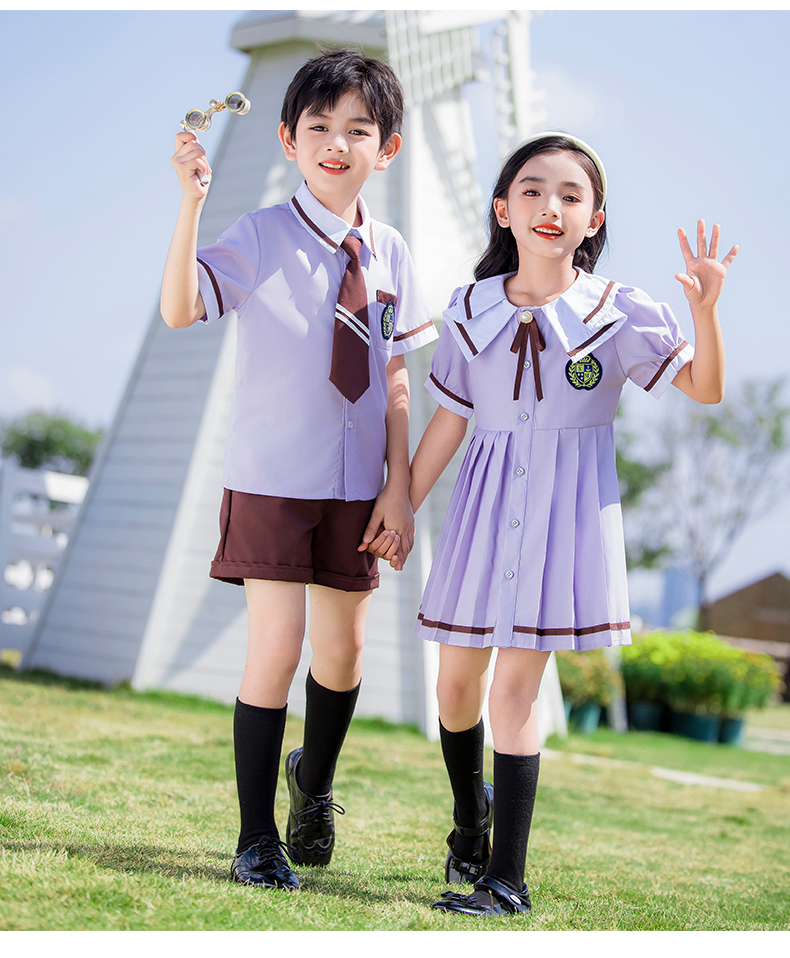 Simple color lapel wearable and fashionable school uniform suit 215-895