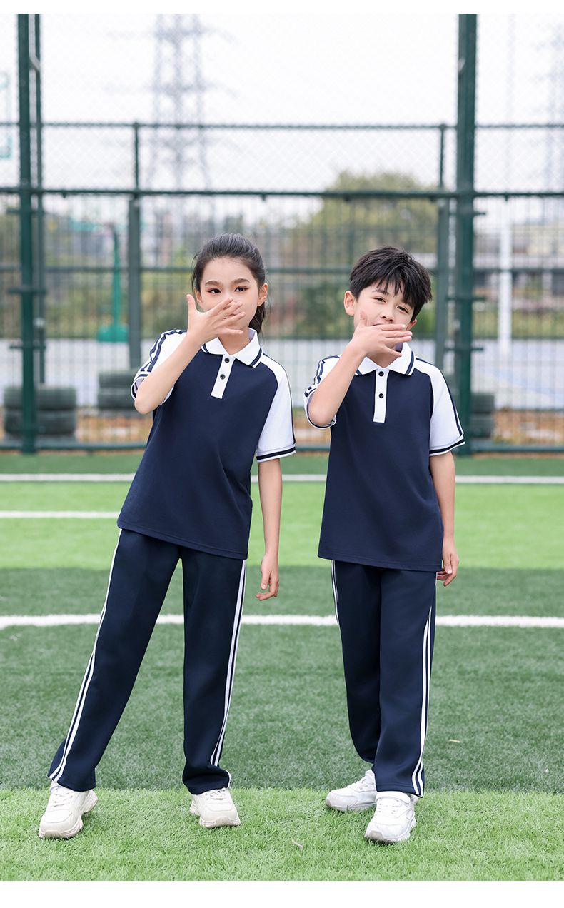 Children college style school uniform short-sleeved suit KH2-2233