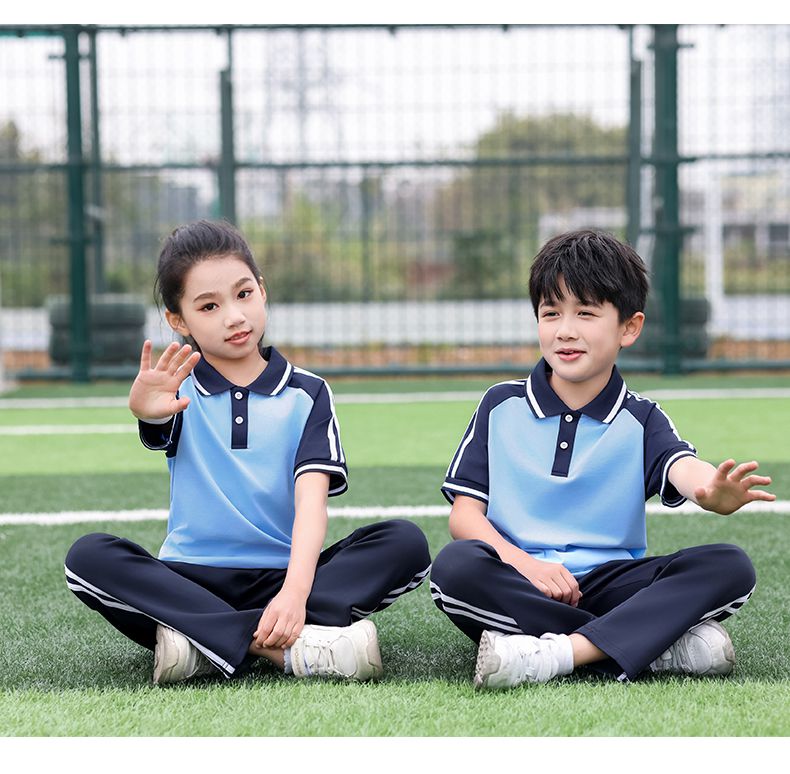 Children college style school uniform short-sleeved suit KH2-2233