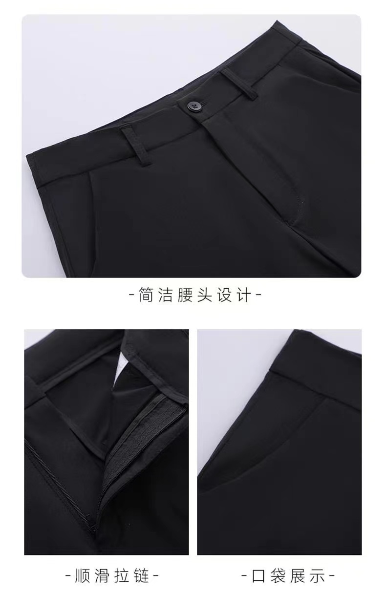 Thin nine-point ice silk suit trousers for men 180-898 ​​trousers