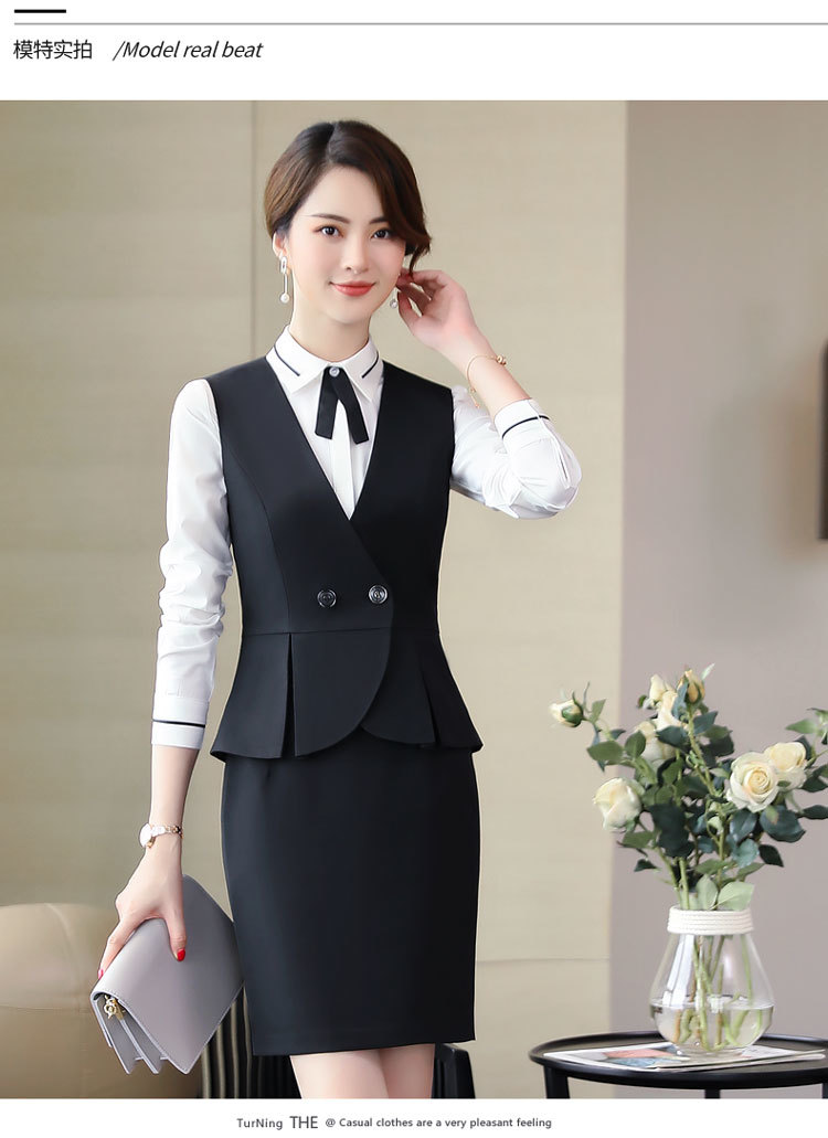 Stewardess uniform ruffled vest female DA2-9806 vest