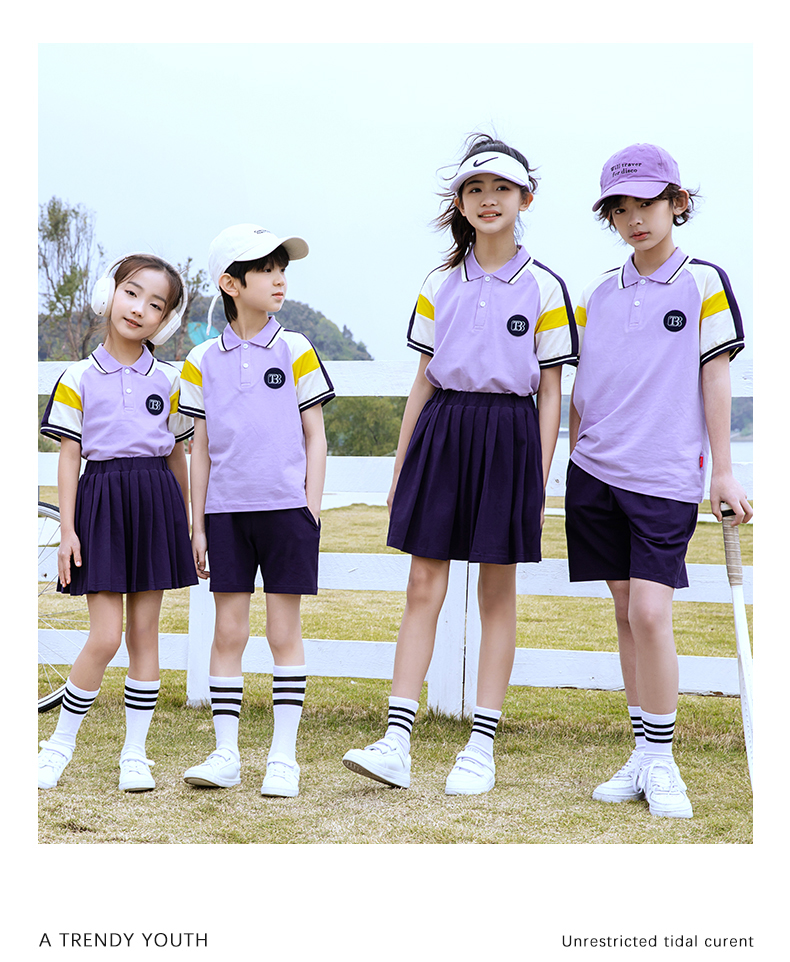 College style kindergarten primary and secondary school students school uniforms children class uniforms summer suit 216-6028