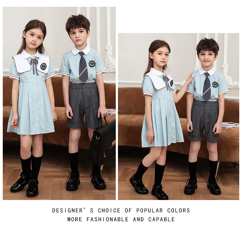 British style kindergarten uniforms for primary and secondary school students class uniforms set 216-7011