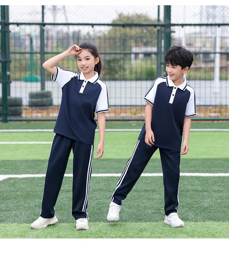 Children college style school uniform short-sleeved suit KH2-2233