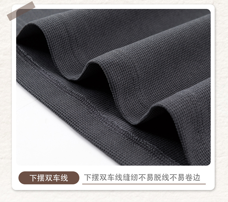 Cationic fabric color matching V-neck slightly elastic short-sleeved cleaning work clothes H01-2024-11