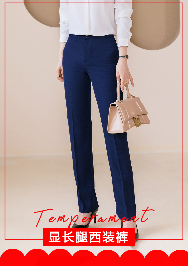 Business slim fit trousers for women 115-302 trousers (thick style)