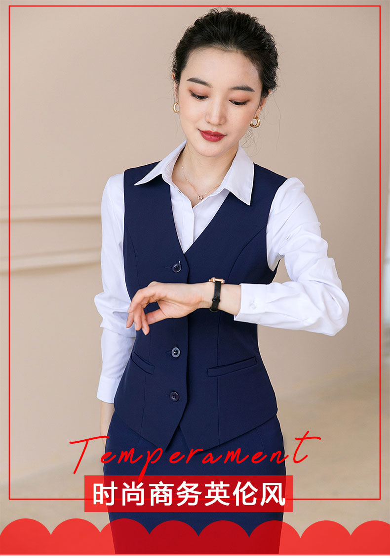 Fashion business commuter slim vest 115-6001 vest