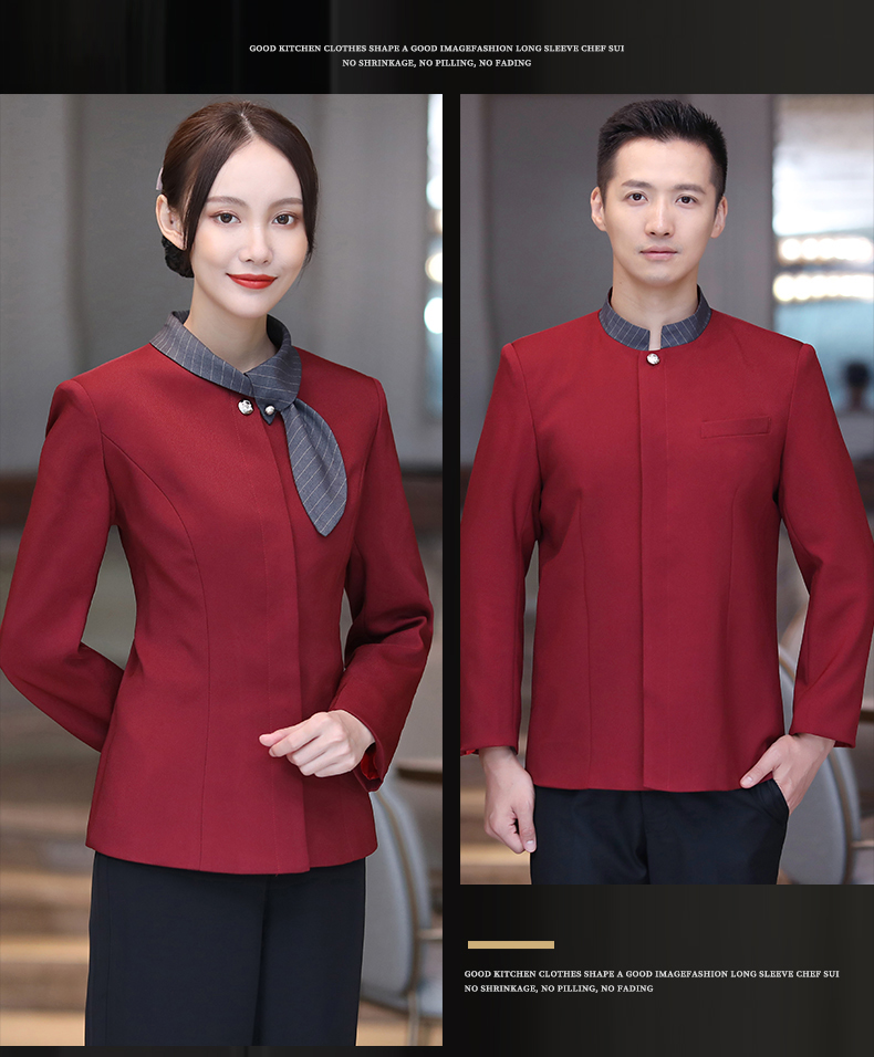 Rabbit collar waiter work clothes for women H02-21LY174-177 for women