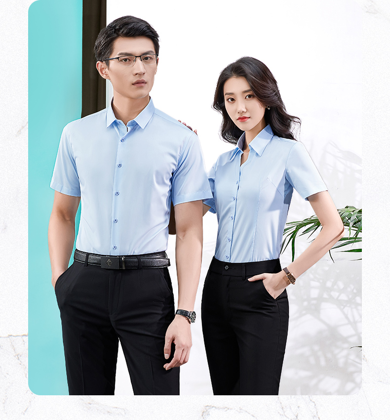 Bamboo fiber short-sleeved shirt 188-Q8282 men shirt short-sleeved