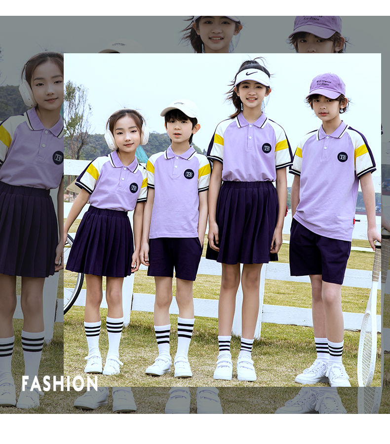 College style kindergarten primary and secondary school students school uniforms children class uniforms summer suit 216-6028