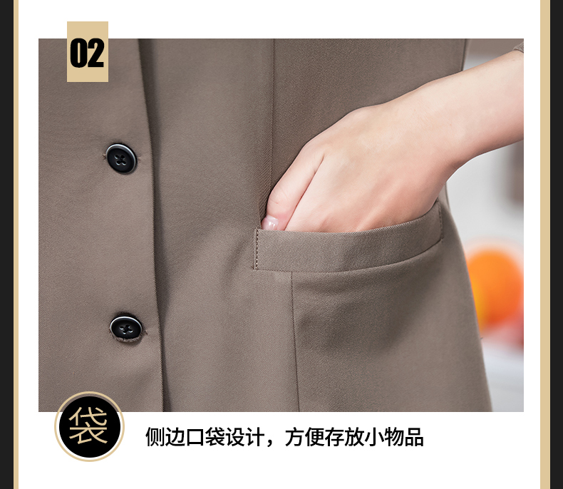 Lapel cleaning clothes long sleeve top H02-2350123501