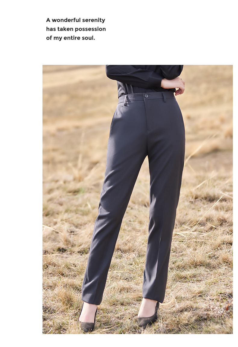 Business formal anti-wrinkle non-iron straight trousers 129-888 women trousers