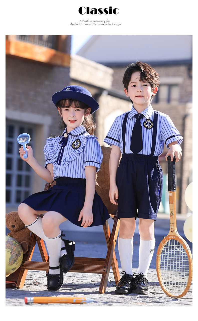 British fashion style small lapel school uniform suit 168-6953