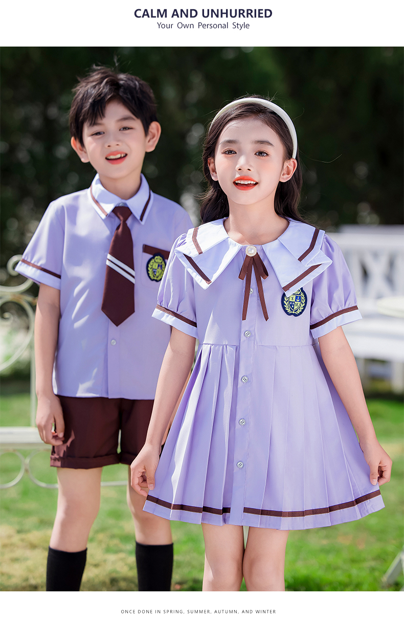 Simple color lapel wearable and fashionable school uniform suit 215-895