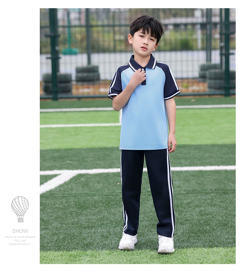 Children college style school uniform short-sleeved suit KH2-2233