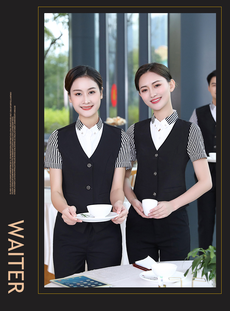 Hotel waiter vest shirt work clothes women H19-vest shirt women