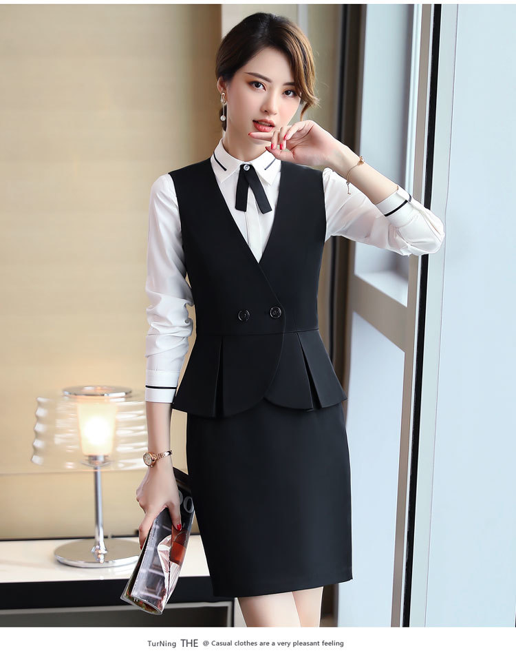 Stewardess uniform ruffled vest female DA2-9806 vest