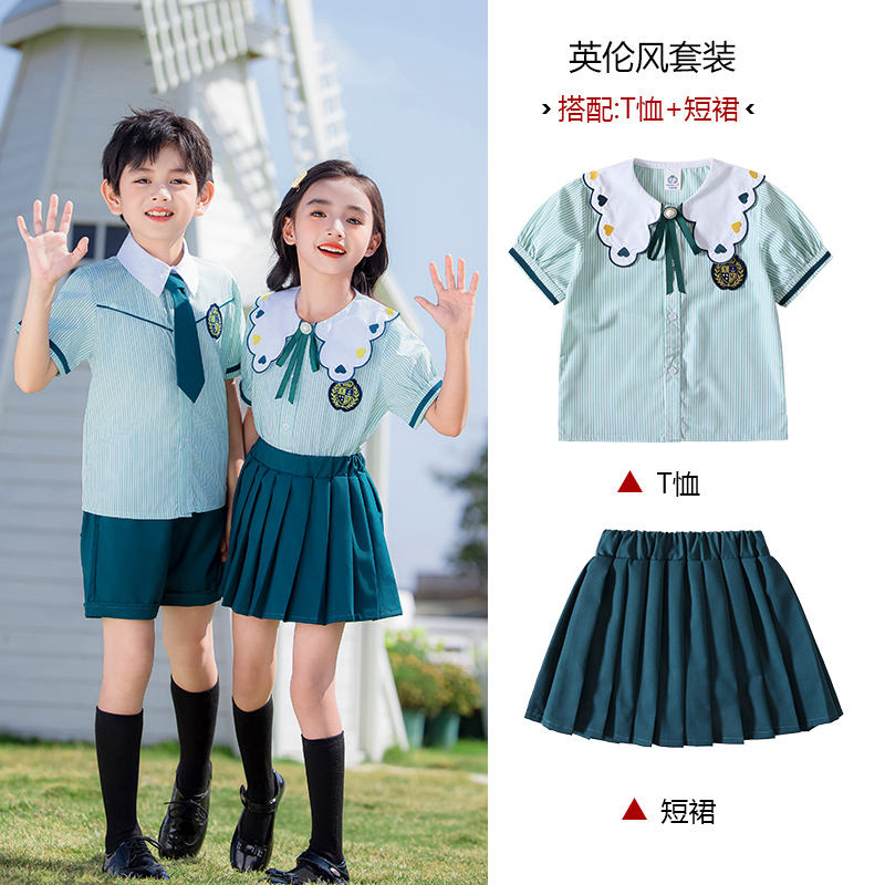 Comfortable and simple lapel British style school uniform suit 215-889