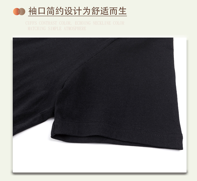 200g combed cotton soft skin-friendly round neck T-shirt waiter work clothes H01-2024-04