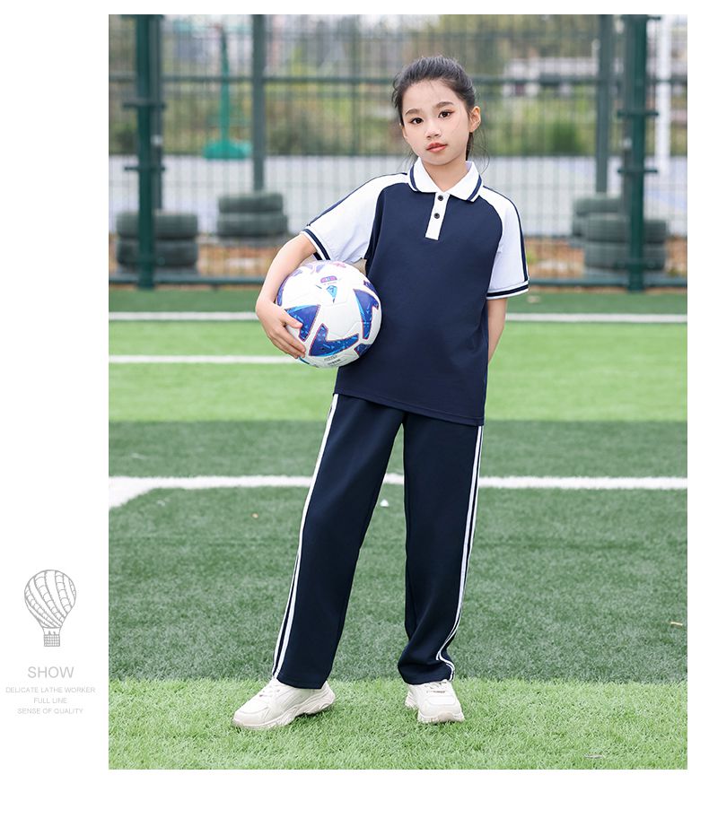 Children college style school uniform short-sleeved suit KH2-2233