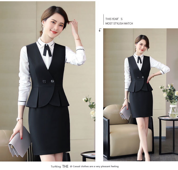 Stewardess uniform ruffled vest female DA2-9806 vest