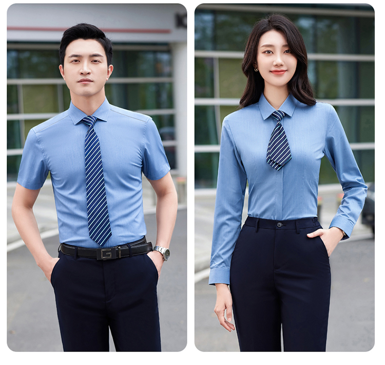 High quality elastic business long sleeve shirt for men and women 81-693 women long sleeve