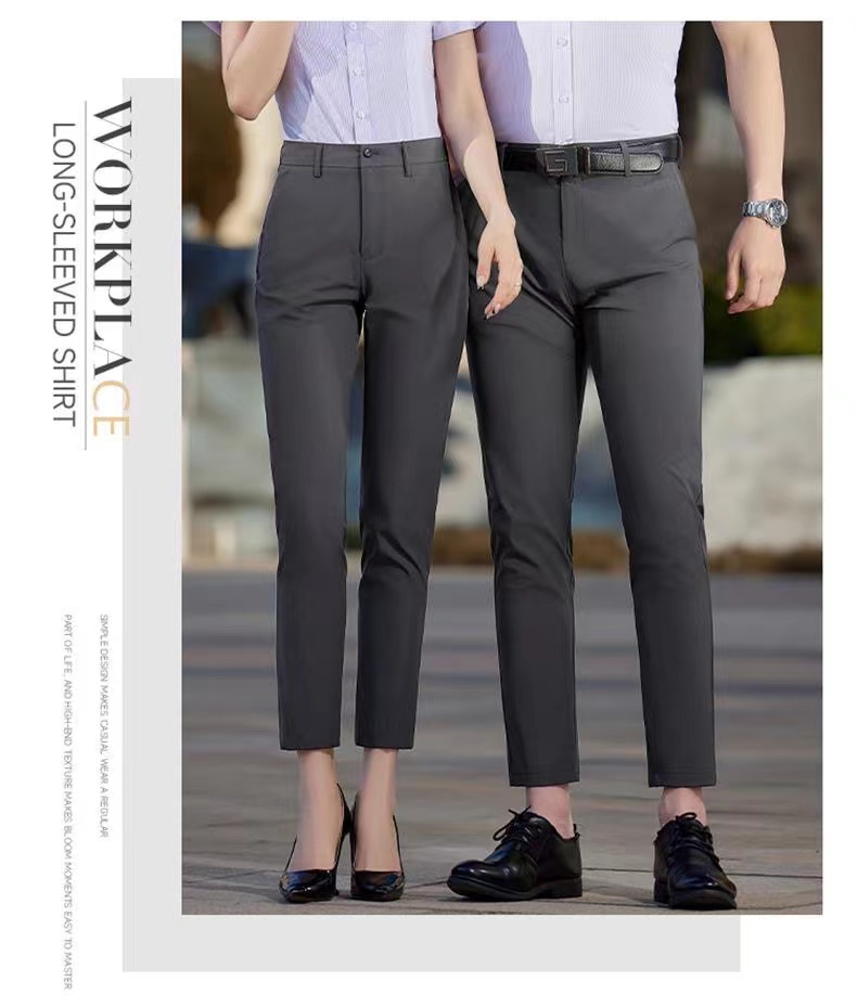 Thin nine-point ice silk suit trousers for men 180-898 ​​trousers