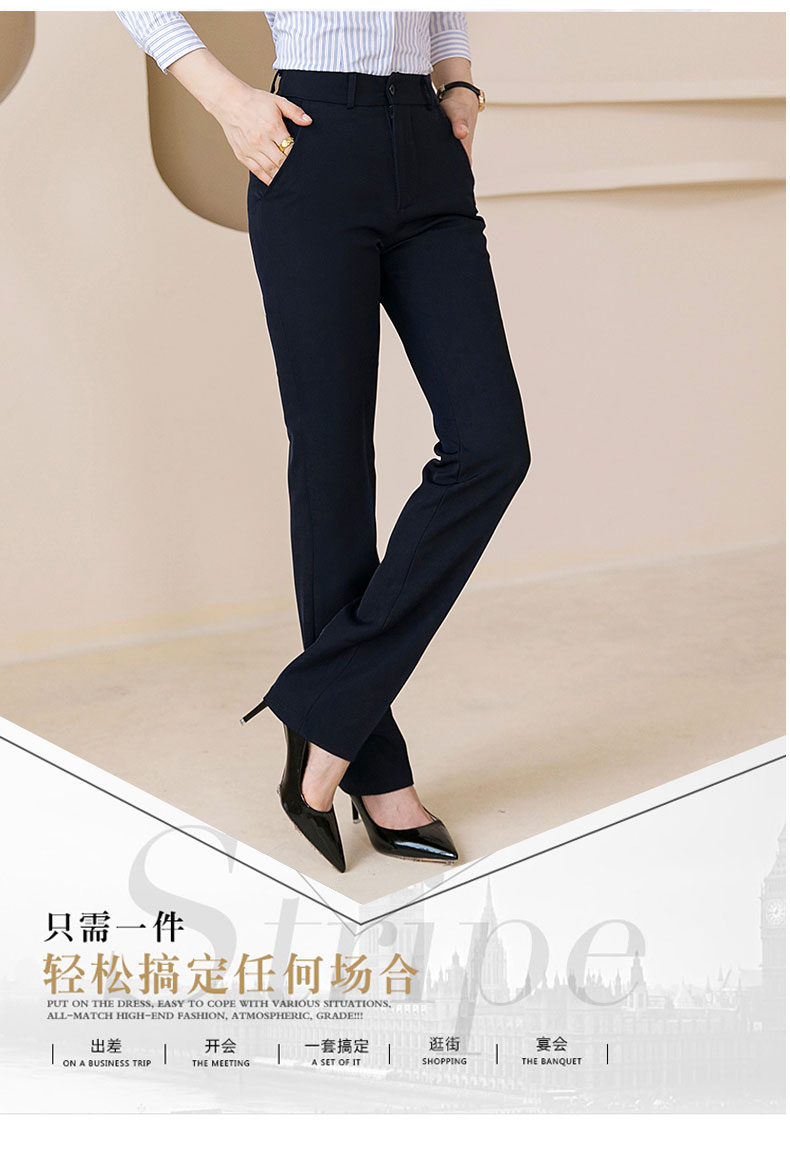 Business slim fit trousers for women 115-302 trousers (thick style)