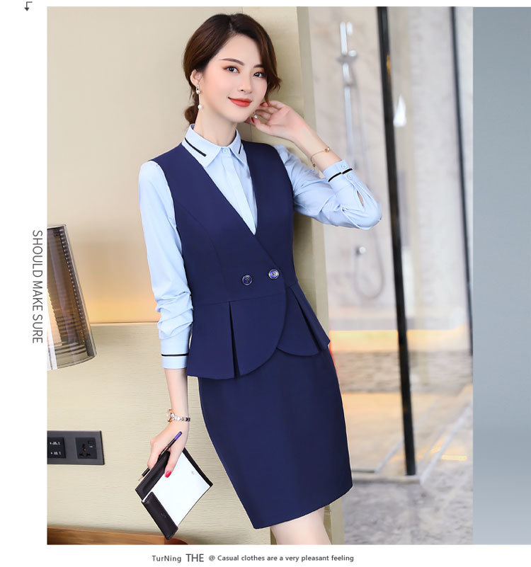 Stewardess uniform ruffled vest female DA2-9806 vest