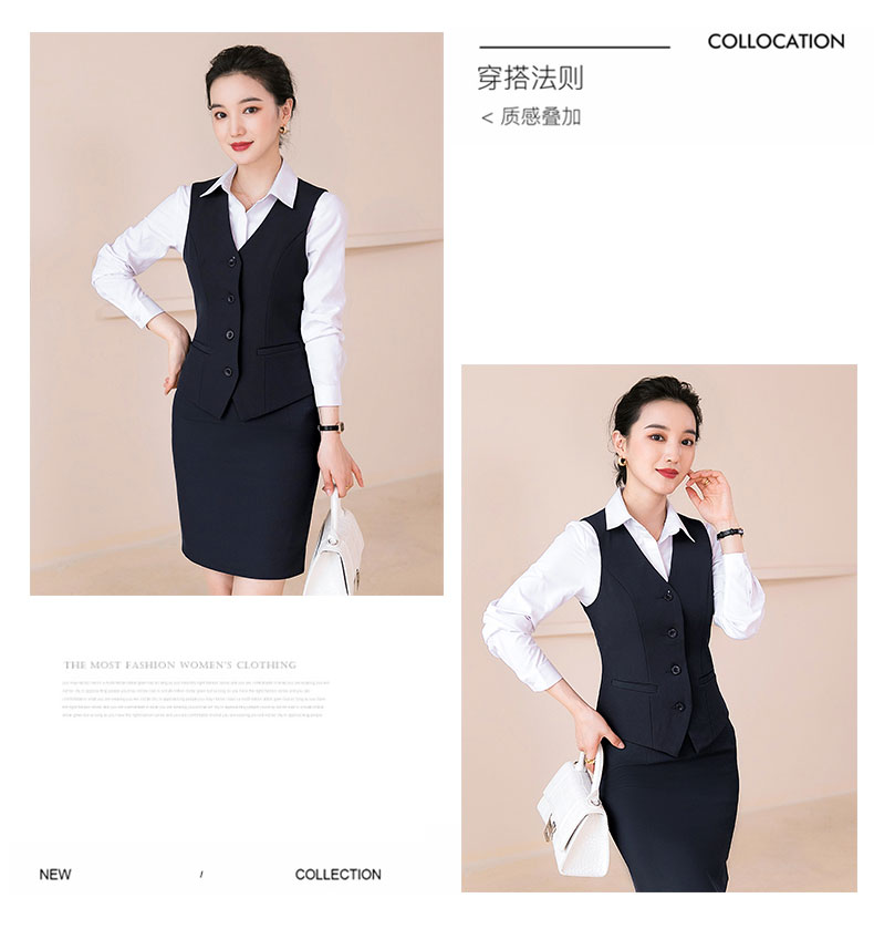 Fashion business commuter slim vest 115-6001 vest