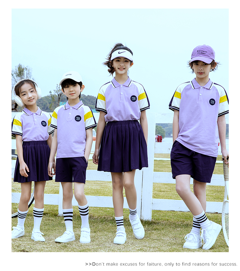 College style kindergarten primary and secondary school students school uniforms children class uniforms summer suit 216-6028