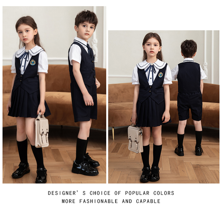 British style summer kindergarten uniforms elementary school uniforms 216-7005