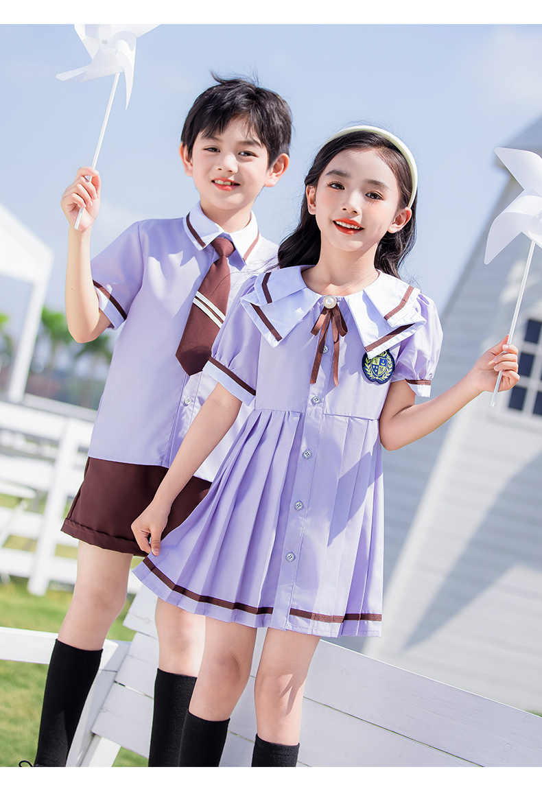 Simple color lapel wearable and fashionable school uniform suit 215-895