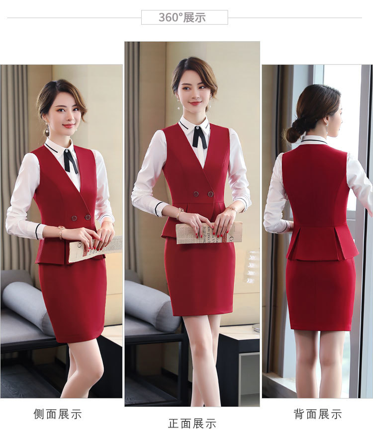 Stewardess uniform ruffled vest female DA2-9806 vest