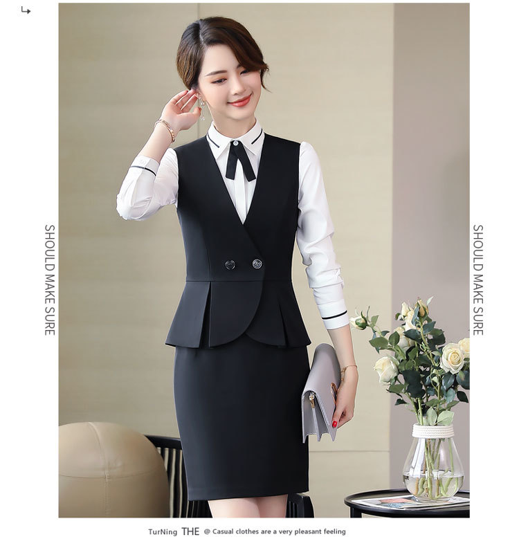 Stewardess uniform ruffled vest female DA2-9806 vest