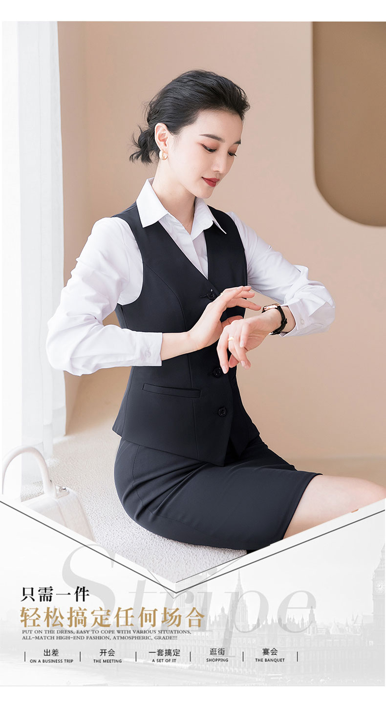 Fashion business commuter slim vest 115-6001 vest