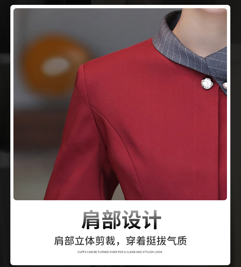 Rabbit collar waiter work clothes for women H02-21LY174-177 for women