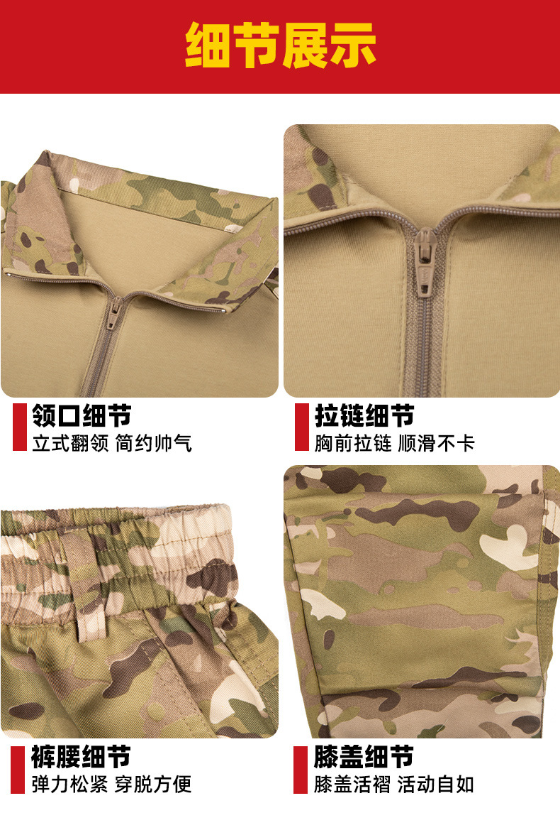 Longju camouflage short-sleeved summer children adult military training summer camp suit H24-2022051601