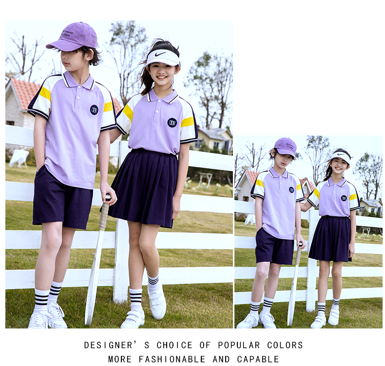 College style kindergarten primary and secondary school students school uniforms children class uniforms summer suit 216-6028