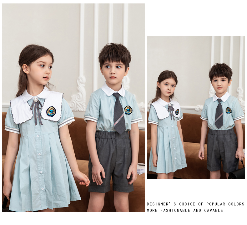 British style kindergarten uniforms for primary and secondary school students class uniforms set 216-7011