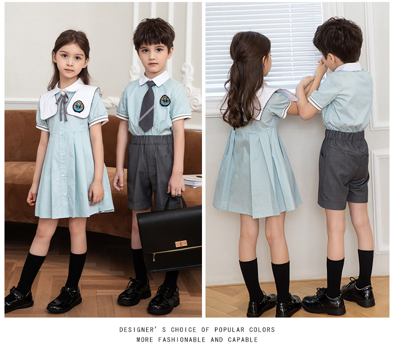 British style kindergarten uniforms for primary and secondary school students class uniforms set 216-7011