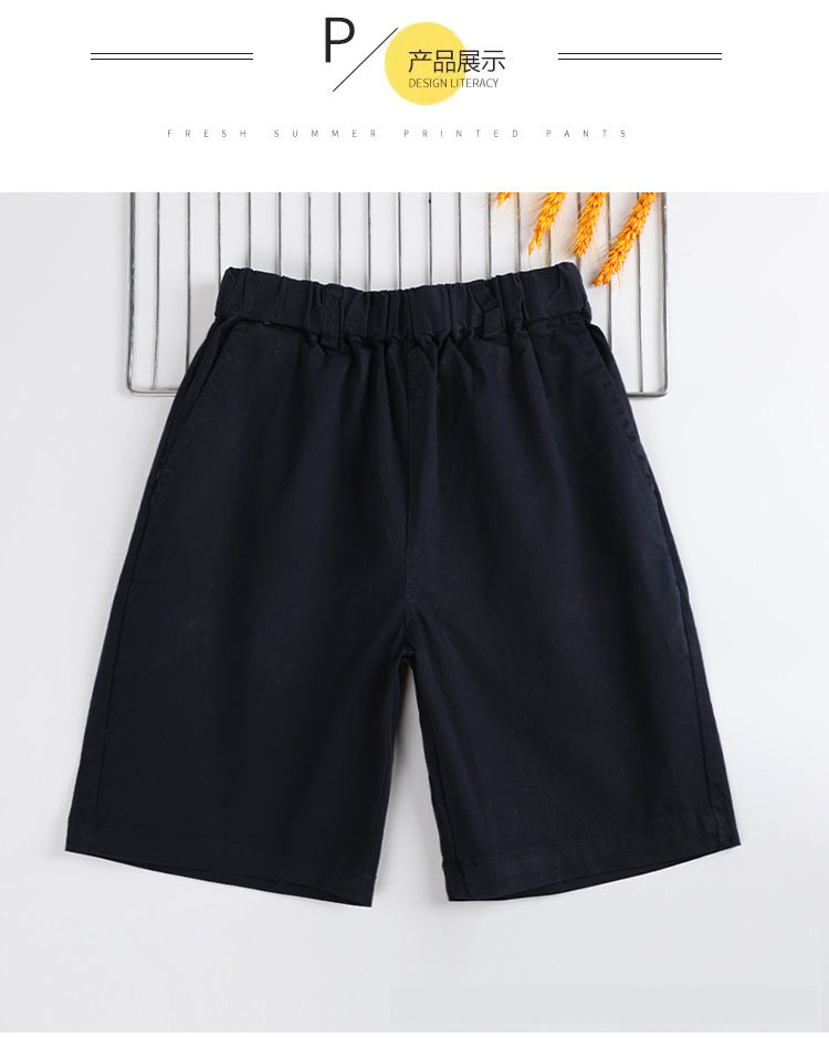 Boys and girls primary school uniform elastic waist shorts G08-TK001