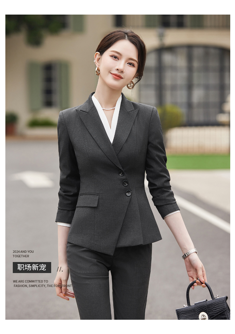 Simple and elegant light luxury business fashion professional suit jacket 114-3015