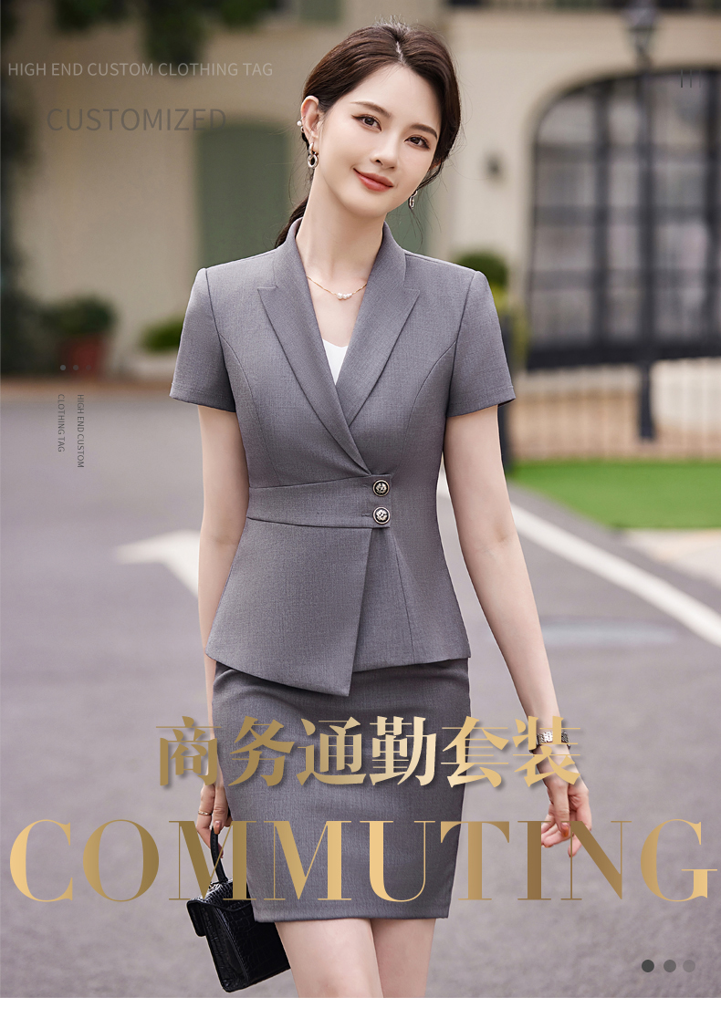 Waist design business commuter suit jacket 114-3023