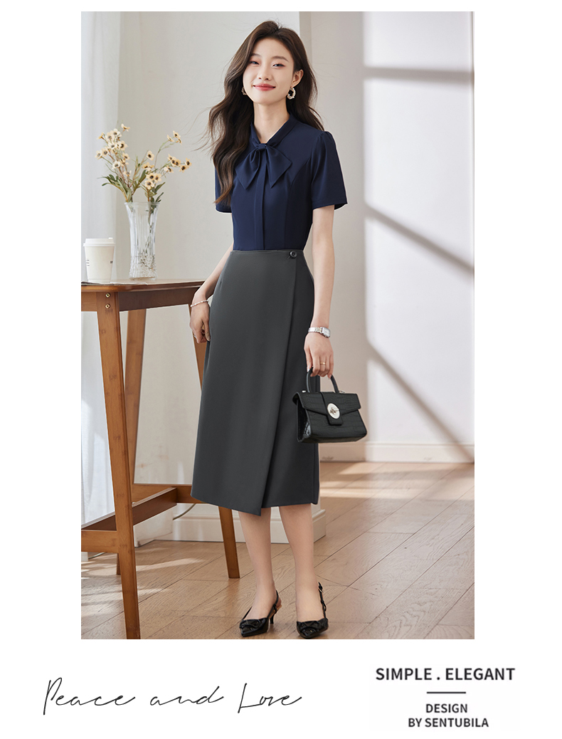 Waist slimming simple fashion skin-friendly commuting skirt DB1-706